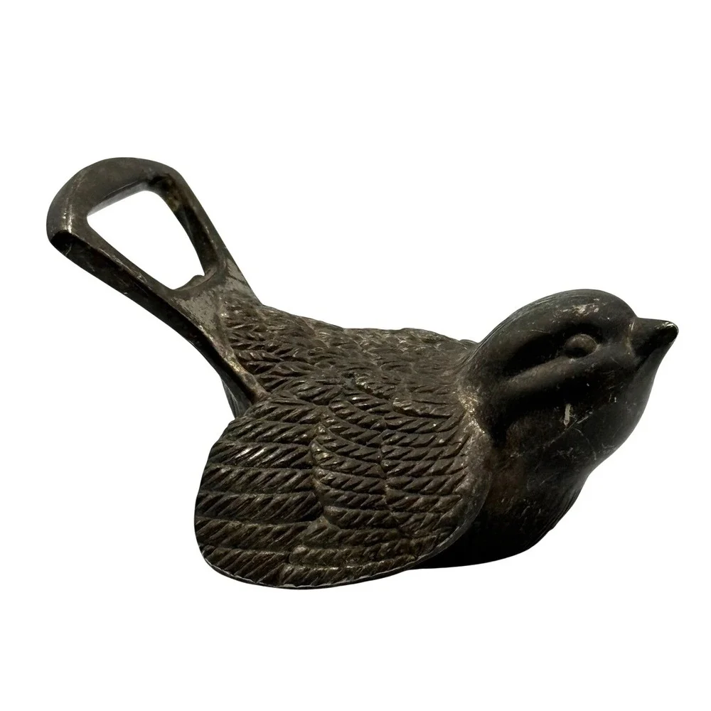 Vintage Bird Bottle Opener‎ Cast Metal Rustic Farmhouse Barware Figural